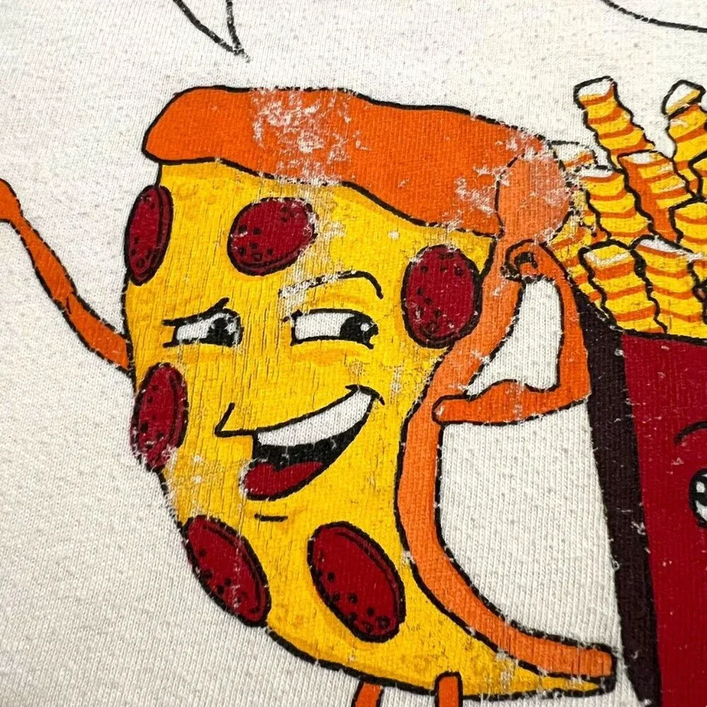Arizona Jean Co. Sz 10/12 Funny Fries Pizza Raglan Tee Shirt